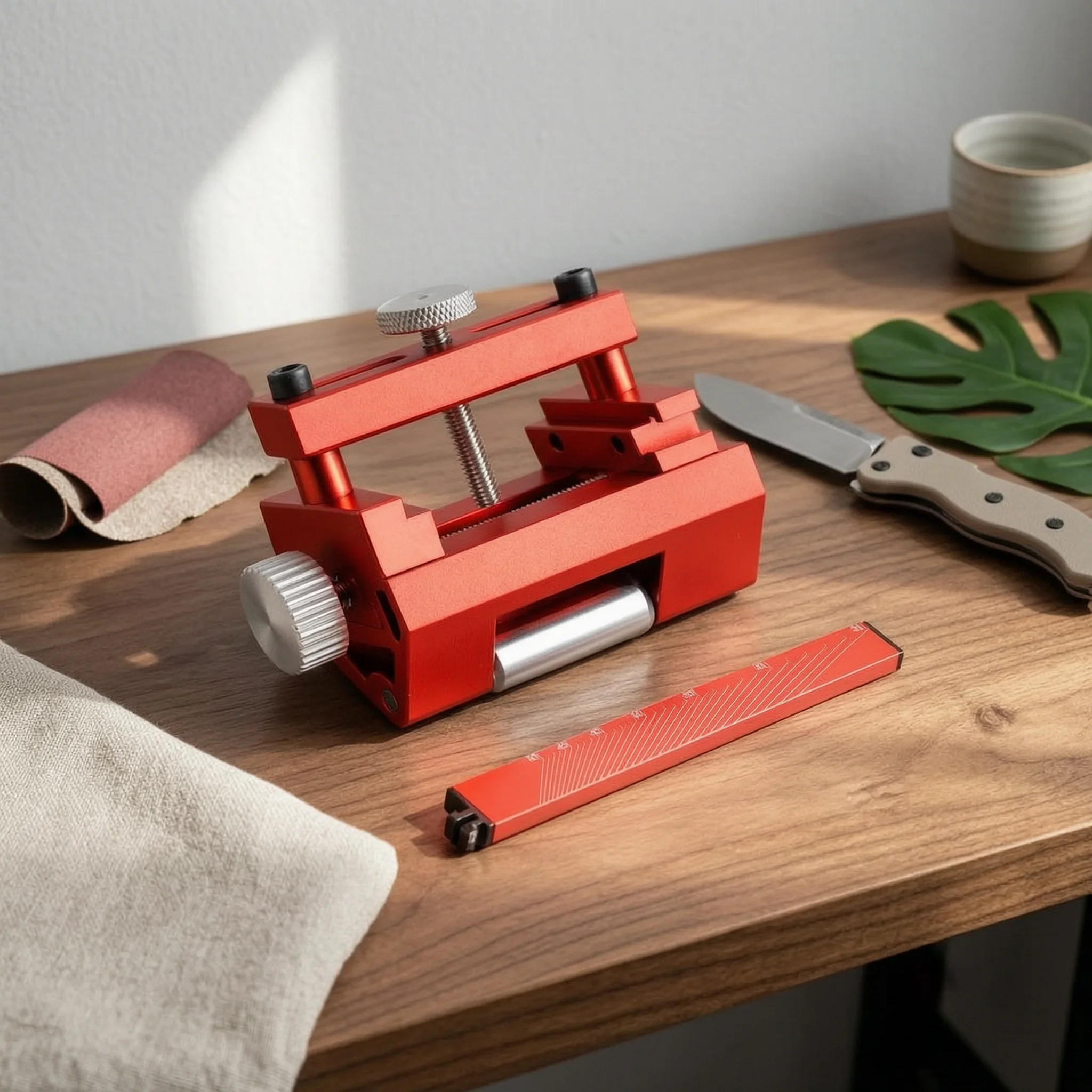 Workshop Tools Knife Sharpener - Guía de afilado de ángulo fijo