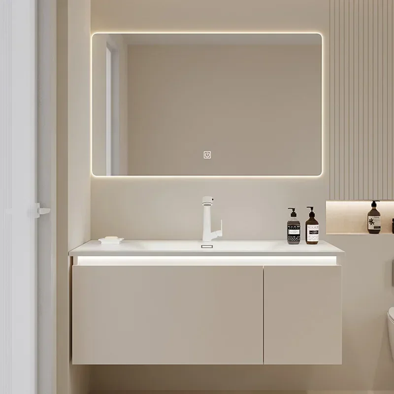 

Washbasin Storage Bathroom Cabinets Mirror Wall Shelf Tool Drawer Cabinets Display Casa Arredo Room Furniture