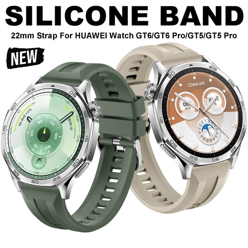 Correa de silicona Original de 22mm para Huawei GT6, pulsera deportiva ajustable transpirable de 46mm para Huawei GT6 GT6 Pro, banda Universal