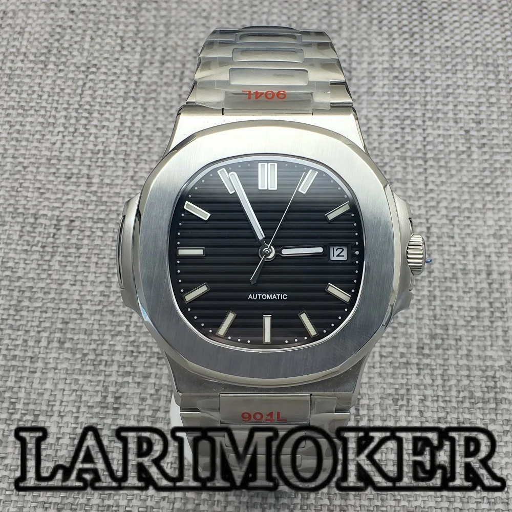 

LARIMOKER 39mm Automatic Men's Watch NH35 Stainless Steel Square Case black Dial Luminous Sapphire Glass Waterproof
