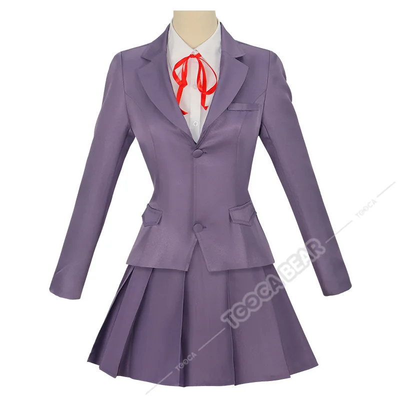 Hanazono Hakari Cosplay Costume Wig Anime 100 Kanojo Purple JK Uniform Skirt Flower Hairpins Socks Halloween Party Women Outfit