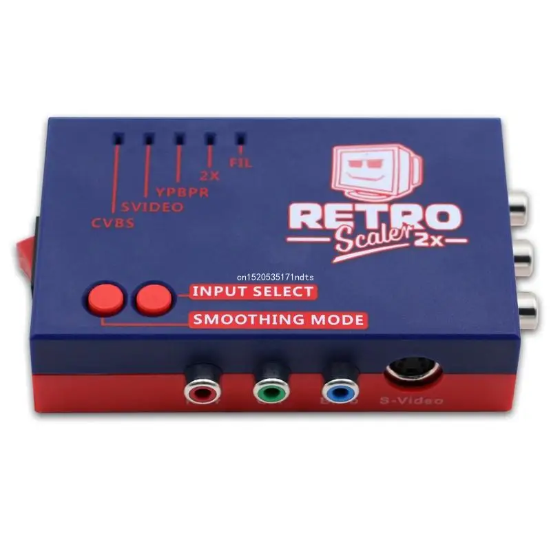 A/V to Converter & Line-doubler forPS2Game Console Red/Blue Dropship