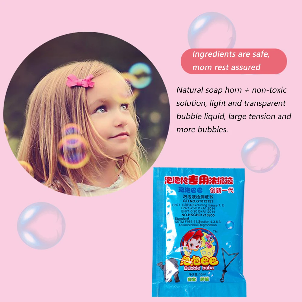 100-1500ML Geconcentreerde Bubble Vloeistof Automatische Bubble Gun Accessoire Zeep Water Bijvullen Bubble Oplossing