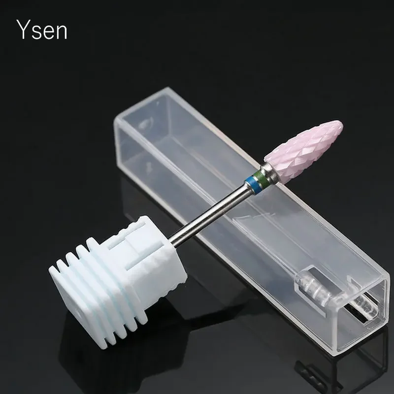 1Pc Roze Keramische Nail Art Boor Bits Frees Voor Manicure Elektrische Nagelvijlen Apparaat Voor Machine Nagellak gereedschap