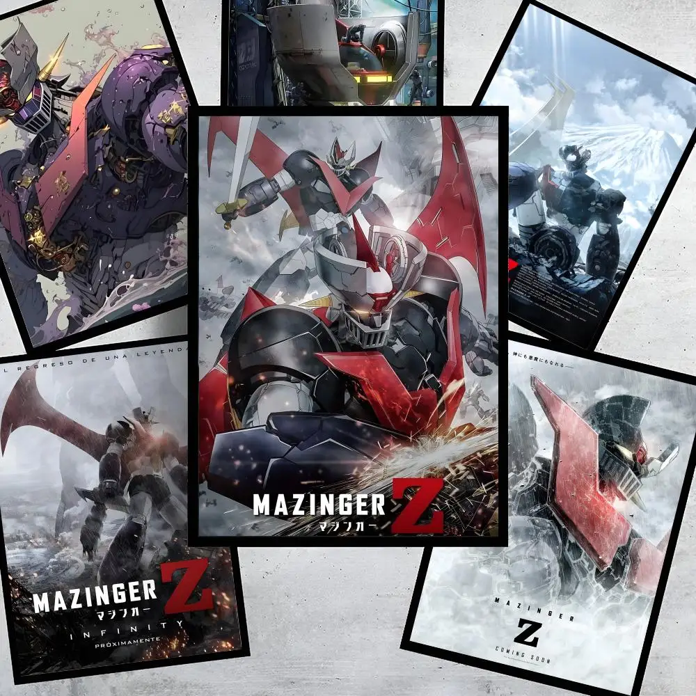 

M-Mazinger Z Poster HD Art Stickers Self-Adhesive Painting Modern Home Decor for Bedroom Living Room Wall Decals Gift
