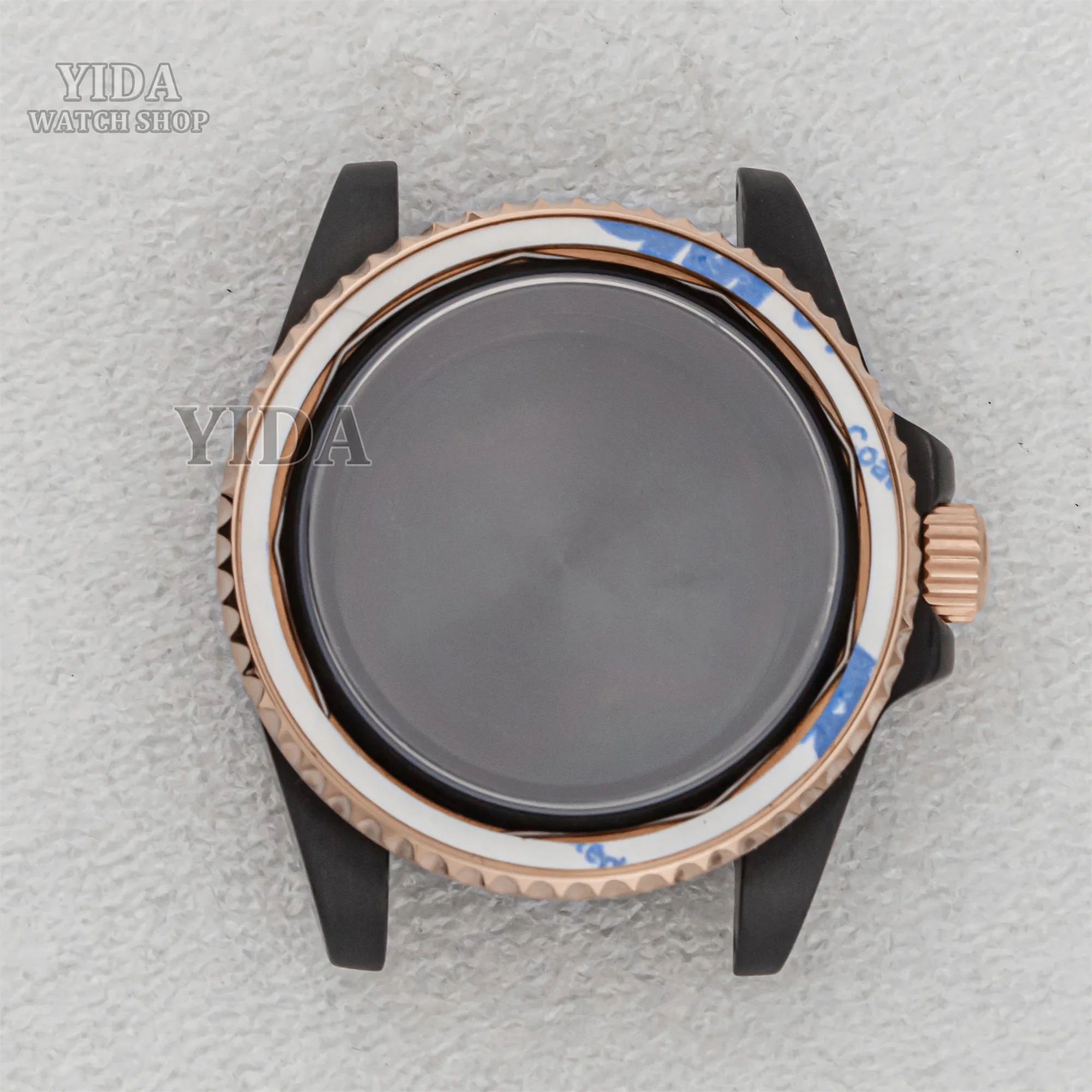 SUB GMT Watchcase 40MM Case Sapphire Glass 10ATM Waterproof Sapphire Crystal Solid Back cover For NH35 NH36 Movement Accessories