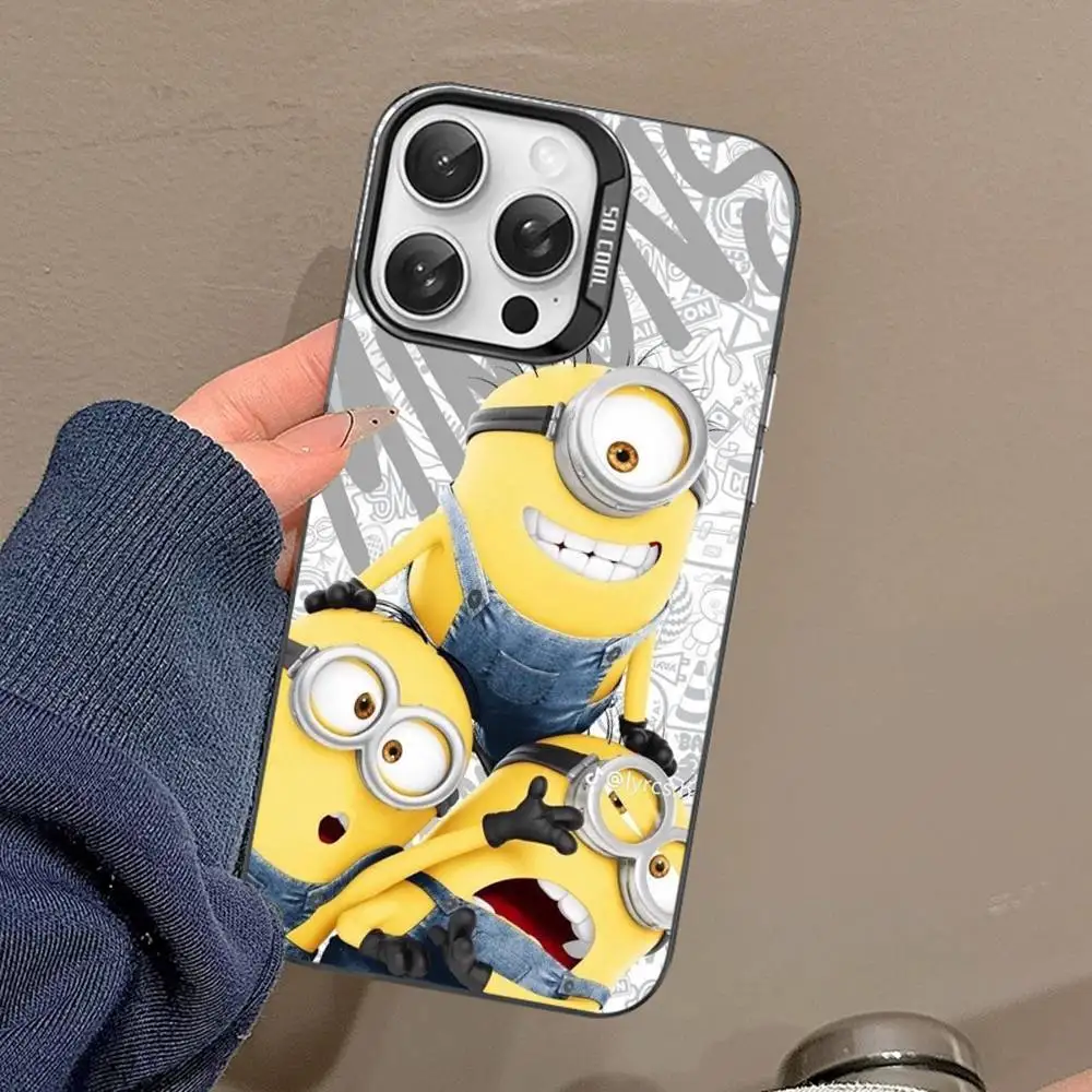 لطيف الكرتون M- التوابع جراب هاتف آيفون 17 16 15 14 13 12 11 برو ماكس ماتي للصدمات عودة مكافحة سقوط ماتي غطاء