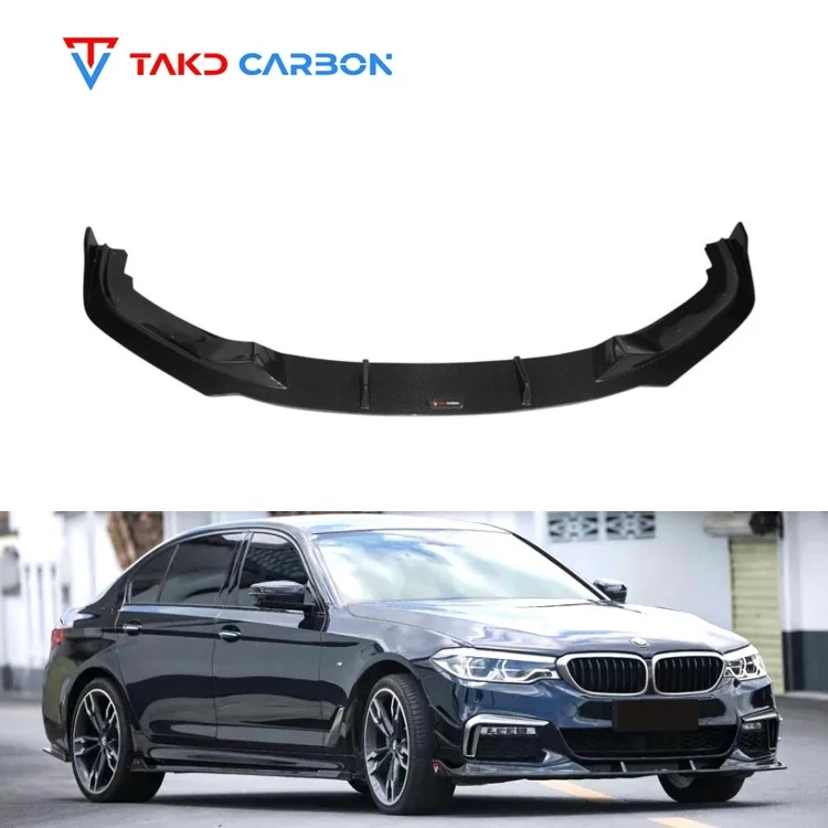 

TAKDCARBON Dry Carbon Fiber G30 G38 Car Bumper Front Lip Spoiler for bmws 5 Series G30 G38 2018-2020