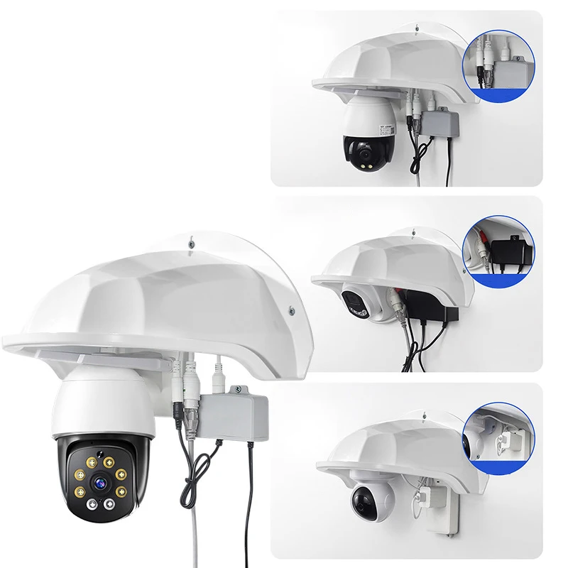 1 pz coperture protettive parete impermeabile copertura antipioggia CCTV torretta Dome telecamere scatola di protezione custodia di protezione della telecamera di sicurezza