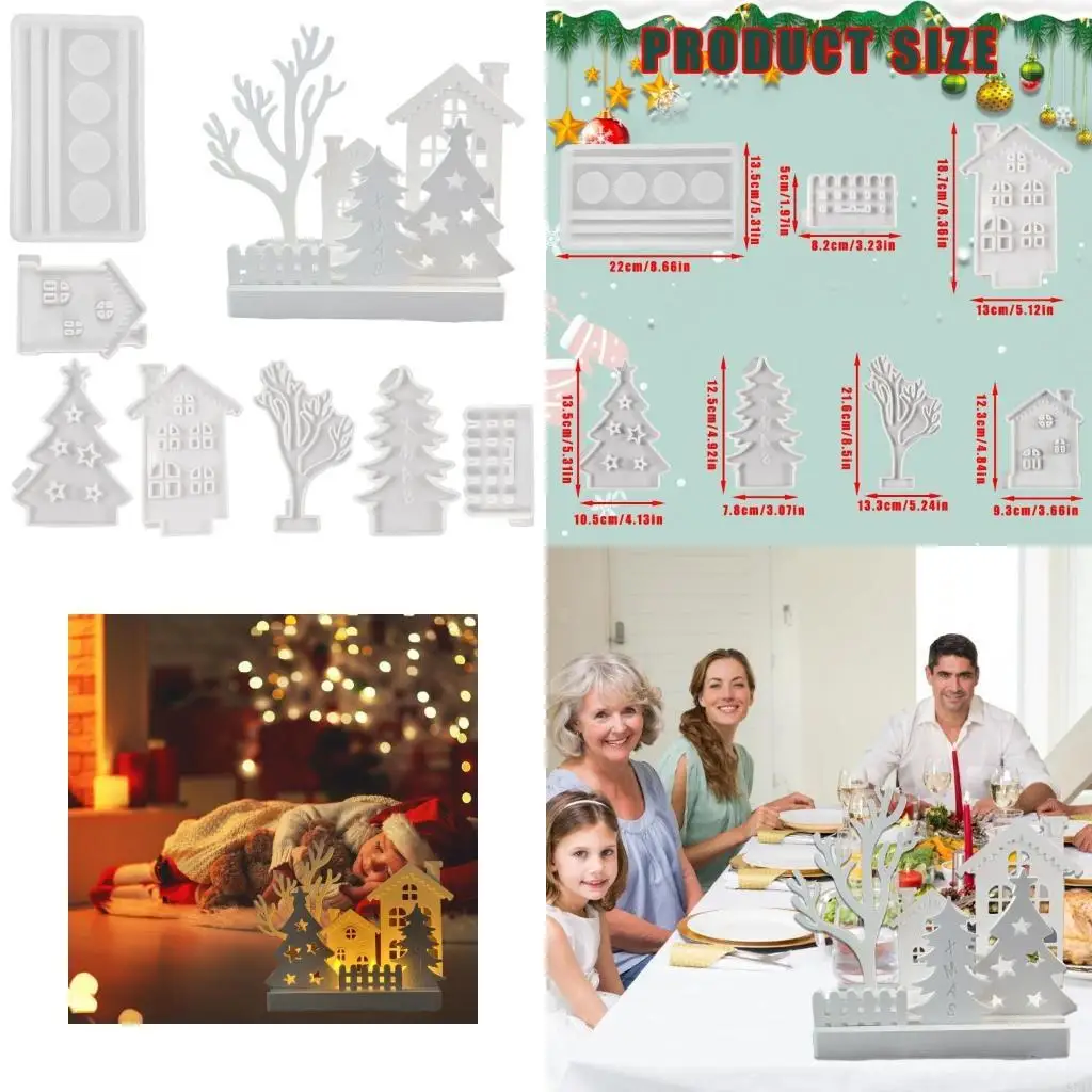 

Ручная рождественская елка подсвечника плесени дома силиконовые формы подсвечника 87 га