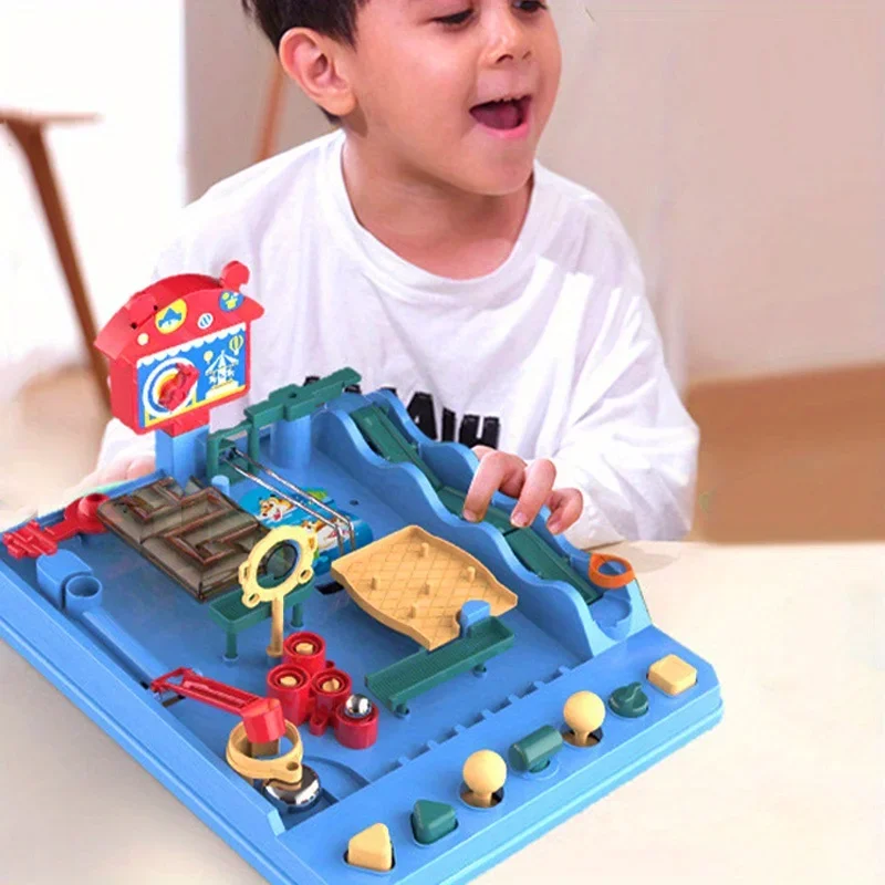 Water Park Ball Maze Screwball Scramble Toy Maze Table Game,Water Paradise Adventure of Bebe Intellectual Desktop Game for Kids