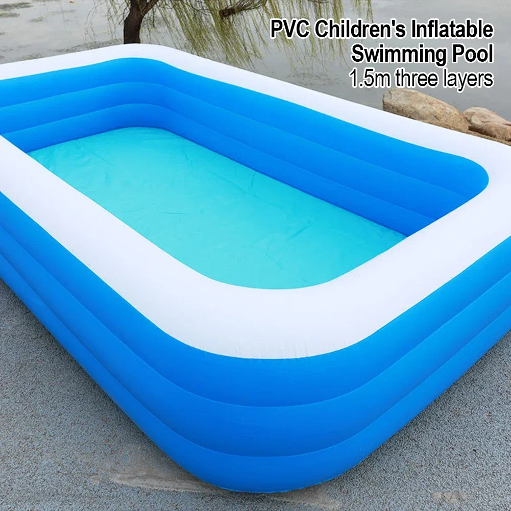 Large Inflatable Outdoor Swimming Pool Family Padding Pool PVC Inflatable Framed Removable Summer Waterpark Children Fun Bathtub