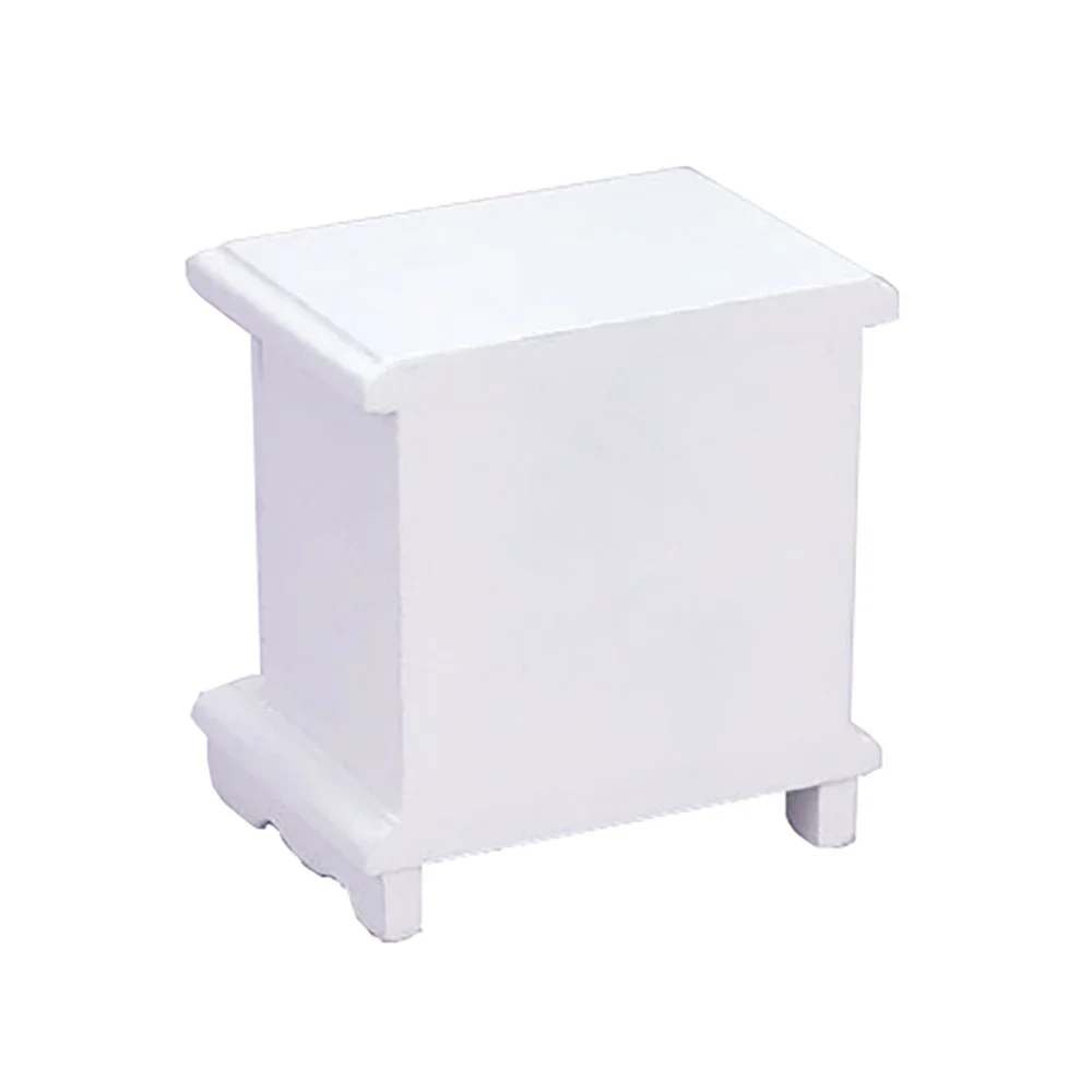 1/12 Poppenhuis Miniatuur Nachtkastje met Twee Lade Mini Bed Stand Model Speelgoed voor Poppenhuis Accessoires Decoratie ob11 bjd