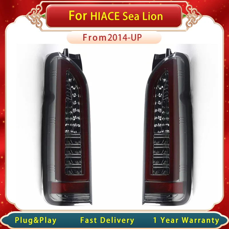 Car Tail Lamp For Toyota HIACE Sea Lion 2014-up Taillight LED Plug And Play Upgraded New Design  Tail Light Assembly