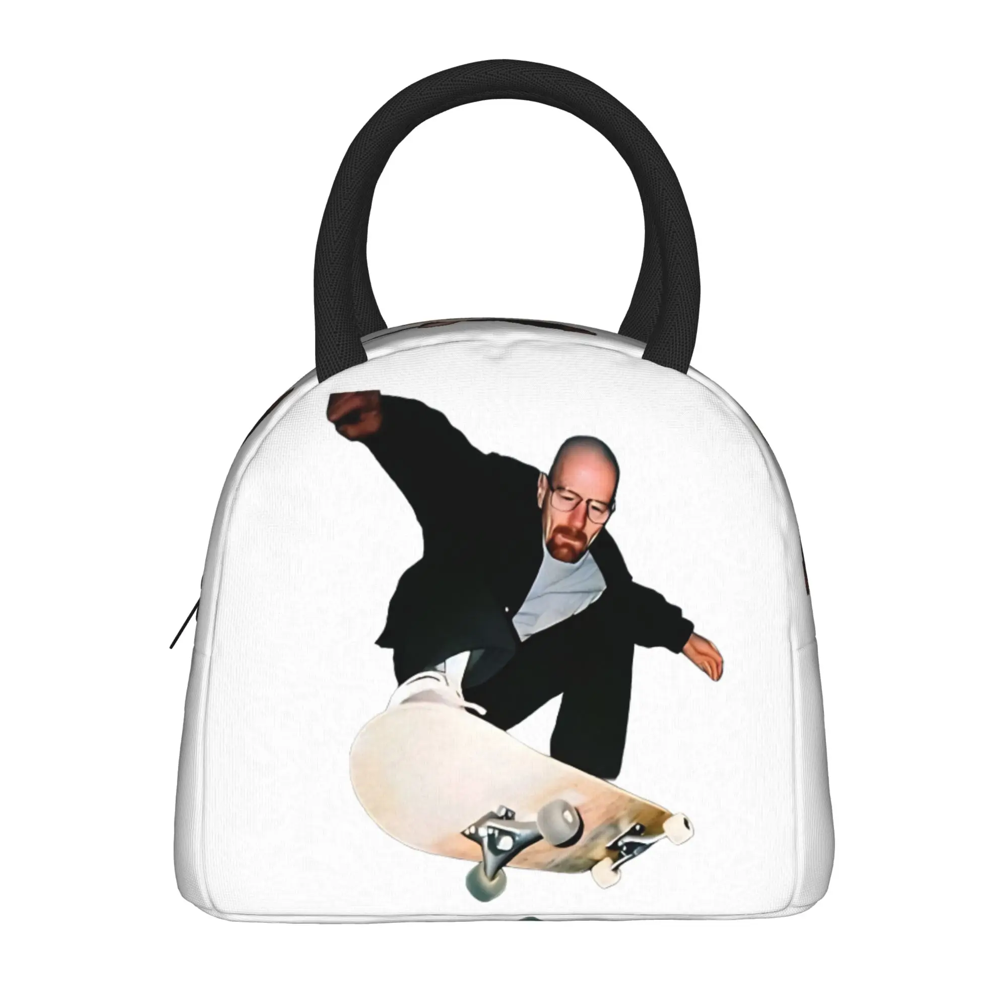 

Сумка для обеда Walter White Skate Breaking Bad, повседневная сумка для обеда для девочек, школьная сумка-холодильник на молнии, термосумка для обеда с принтом Оксфорд