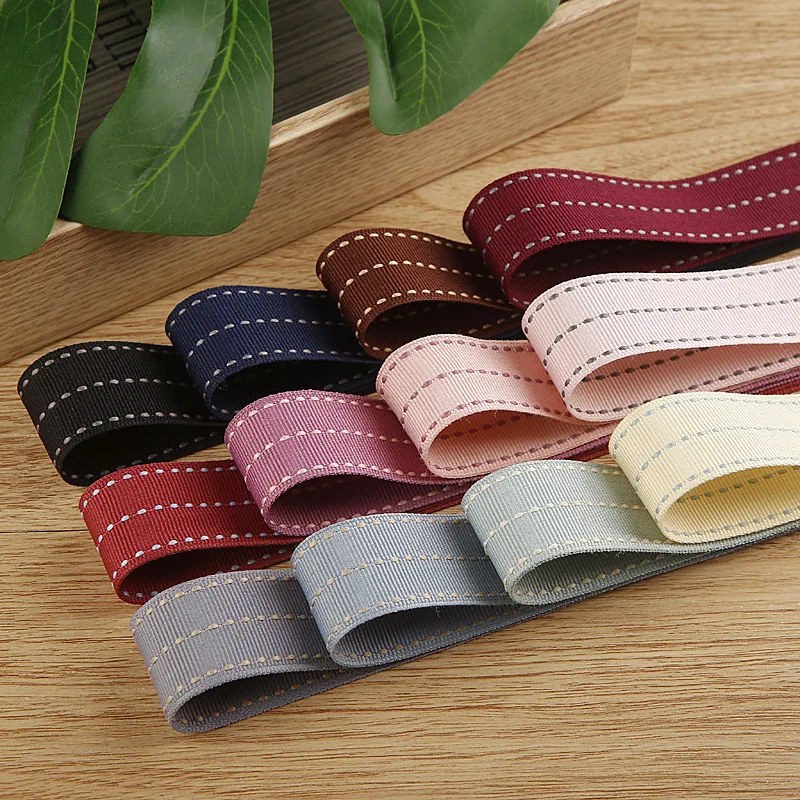 5 Yards/Roll 10-38mm Three Row Jump Point Grosgrain Ribbon for DIY Hair Bow Accessories Clothing Material Gift Wrapping