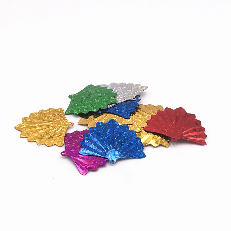 

50pcs 35*38mm Big Fansha Ped Sequins Laser Mixed Sequin PVC Paillettes Wedding Sewing Women Craft DIY Lentejuelas Accessories