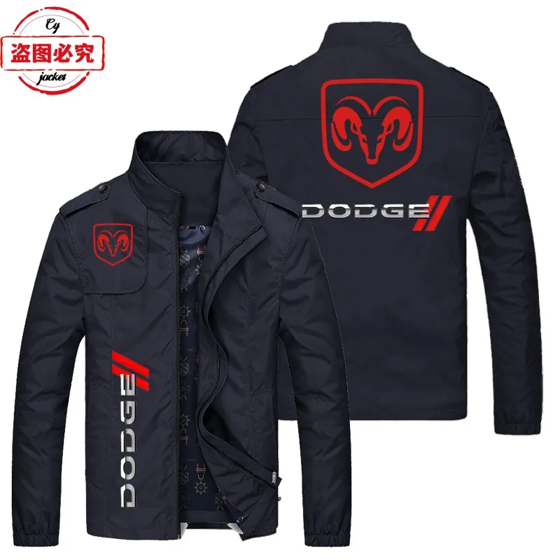 Dodge car logo racing suit with loose outer long sleeves men's spring and autumn top tooling jacket Dodge overalls group clothes