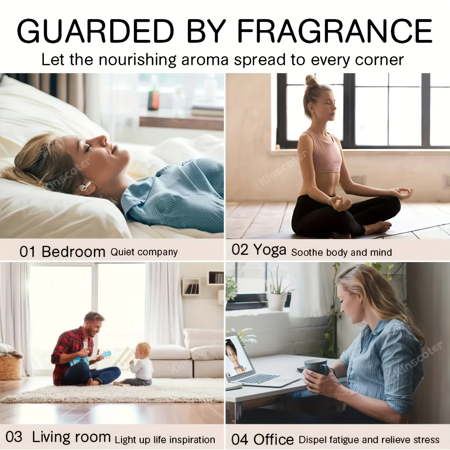 Ultra-Quiet Volcano Aroma Humidifier 300ml Dual Mist Modes Remote Control  With 6 Essential Oils For Relaxation & Aromatherapy