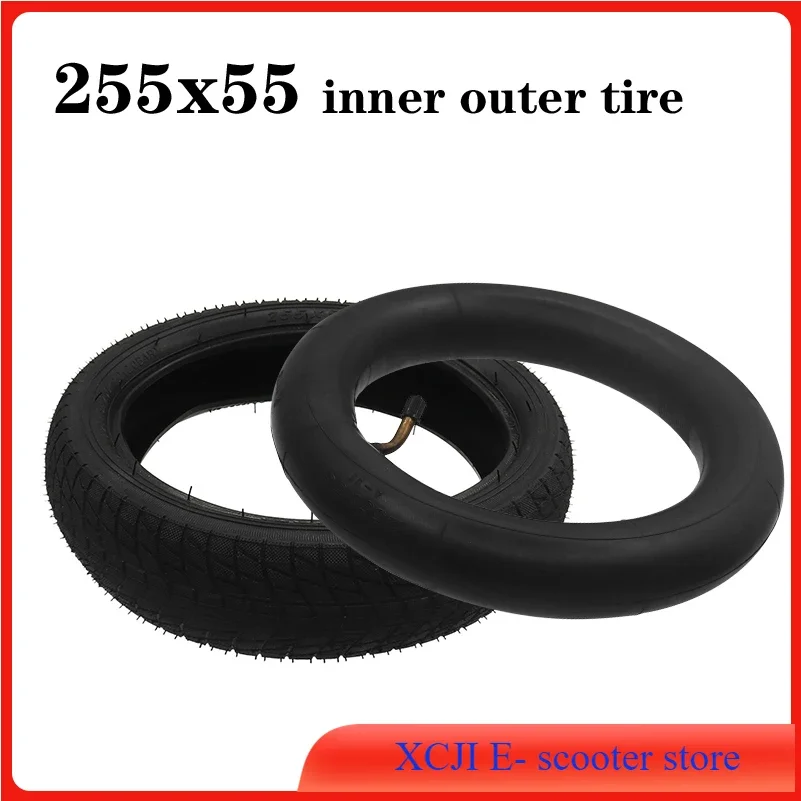 10 Inch 255x55 Inner and Outer Tyre  Pneumatic Tire for Children's Tricycle, Baby Carriage Accessories