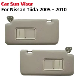 Car Front Left/Right Windshield Sun Visor Light Shield with Cosmetic Mirror for Nissan Tiida 2005 - 2010