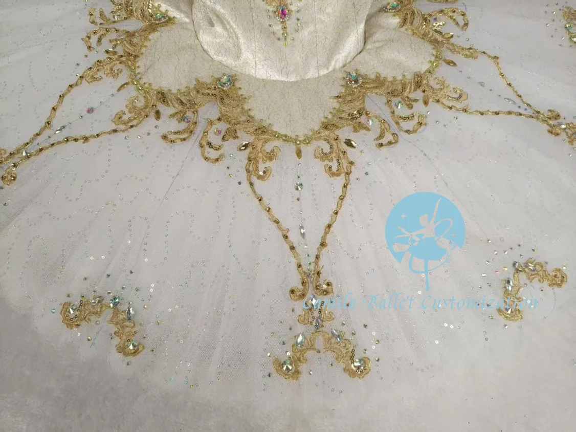 新しくカスタマイズされた乳白色の眠れる森の美女シルバーの妖精人形青い鳥Fバレエパフォーマンスチュチュスカート大人と子供