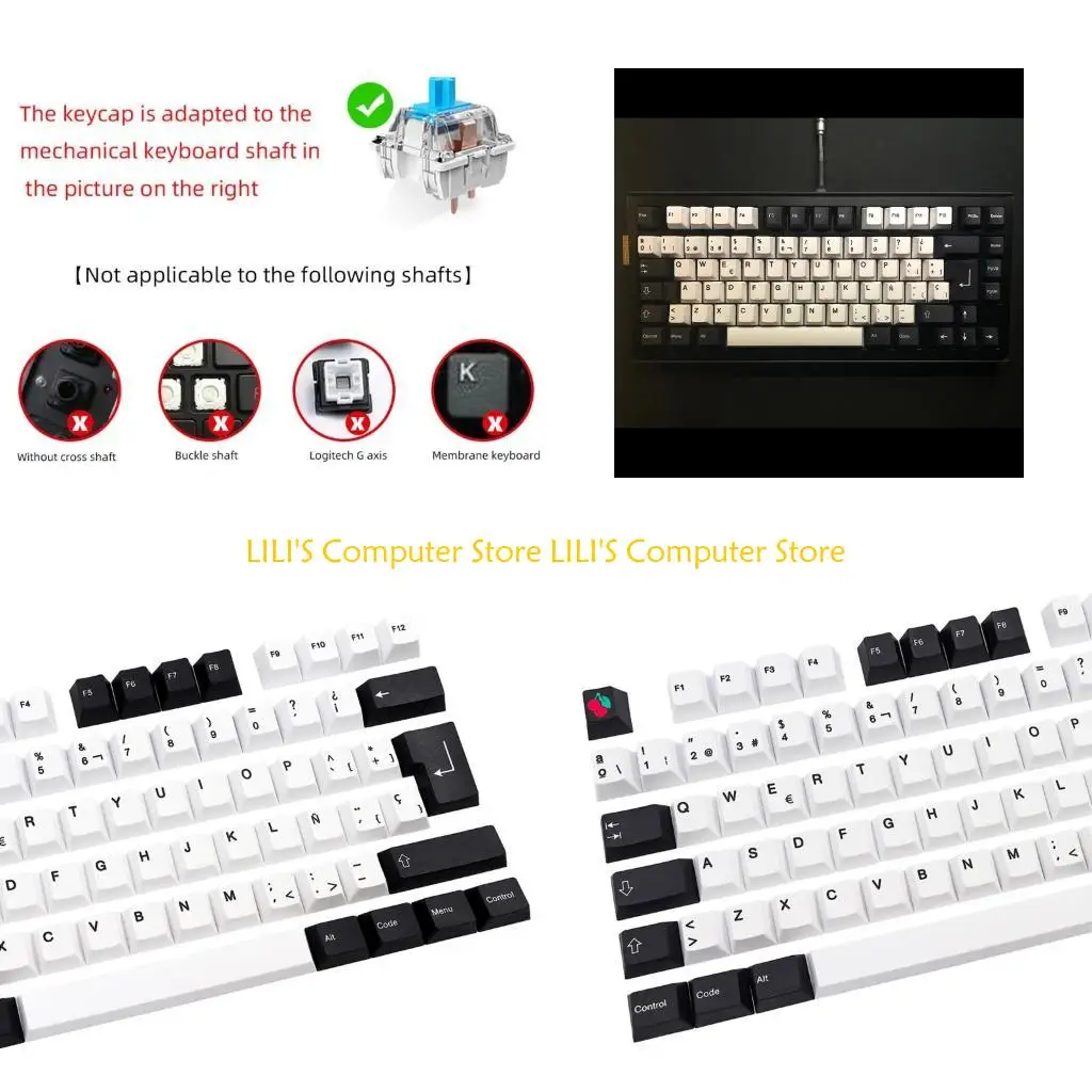 

A52B 137 Keys Cherry Profile Dye Sublimation PBT Keycap for Mechanical Keyboard MX