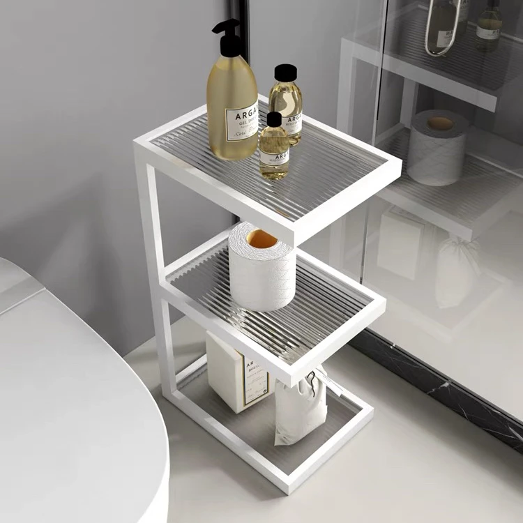 

High-end bathroom floor rack vanity table locker bathroom toilet crevice storage