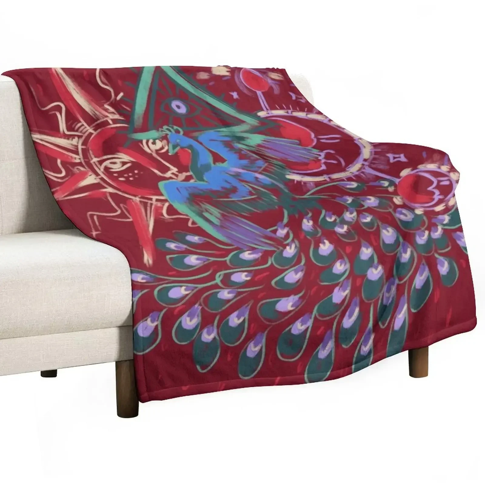 Mollymauk Back of Coat Grunge Style Throw Blanket Blankets For Sofas Plaid Moving Decorative Sofas Blankets