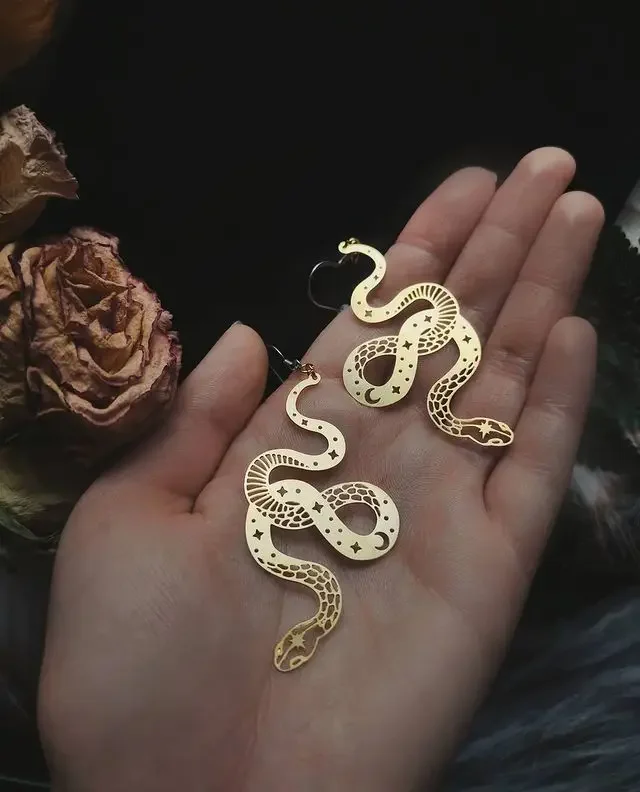 Trendy Vintage Snake Shape Pendant Earrings for Women Jewelry