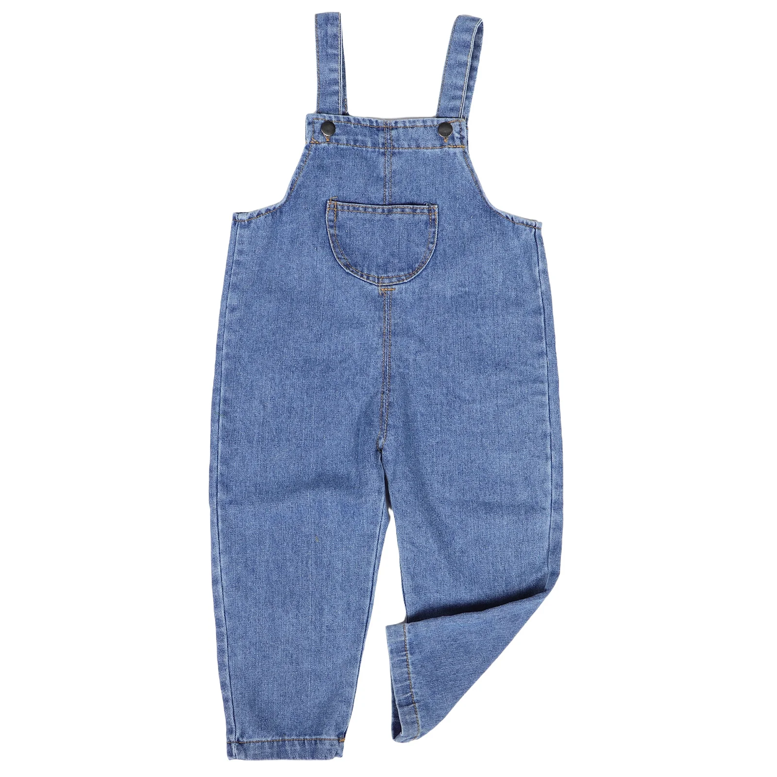 

Baby Boys Denim Overalls Adjustable Straps Cotton Fabric 110cm Spring Autumn Comfortable Daily Wear Outdoor Activities Cute Baby