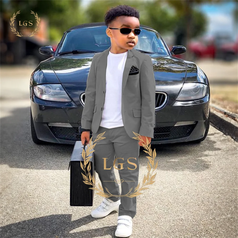 Customized Boys Suit 2 Piece Set (Jacket + Pants) for Weddings, Parties Reunions Celebrations and Vacations