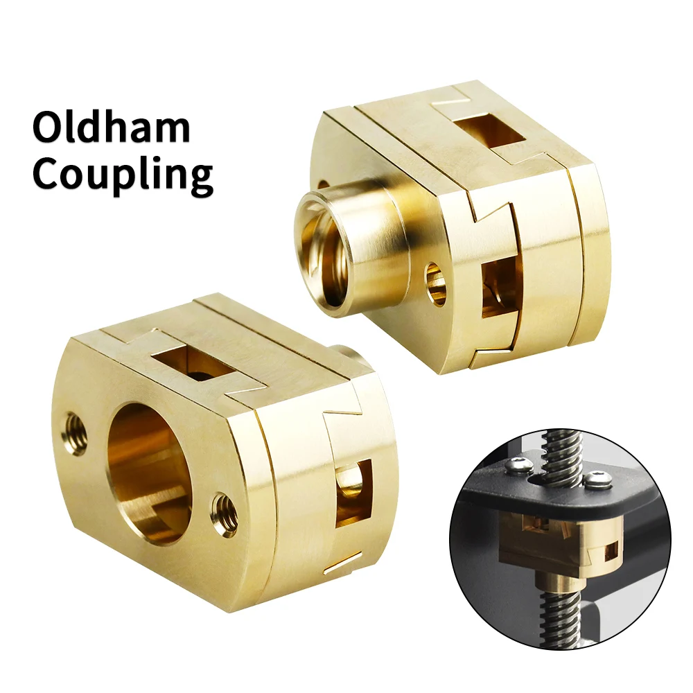 

T8x8mm Oldham Coupling with Nut For Ender 3 Ender 3 V2 Z Axis Lead Screw Coupling for CR10 CR10S Pro Flexible Shaft Coupler