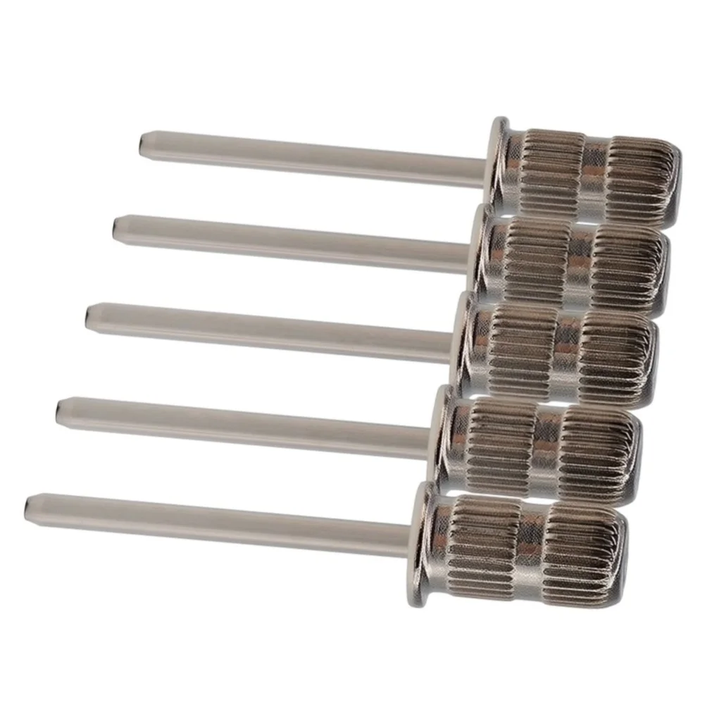 For Sanding Bands Mandrel For Manicure Pedicure 13*6mm 38mm 5pcs Mandrel Grip Carbide for Nail Drill Bits For Sanding