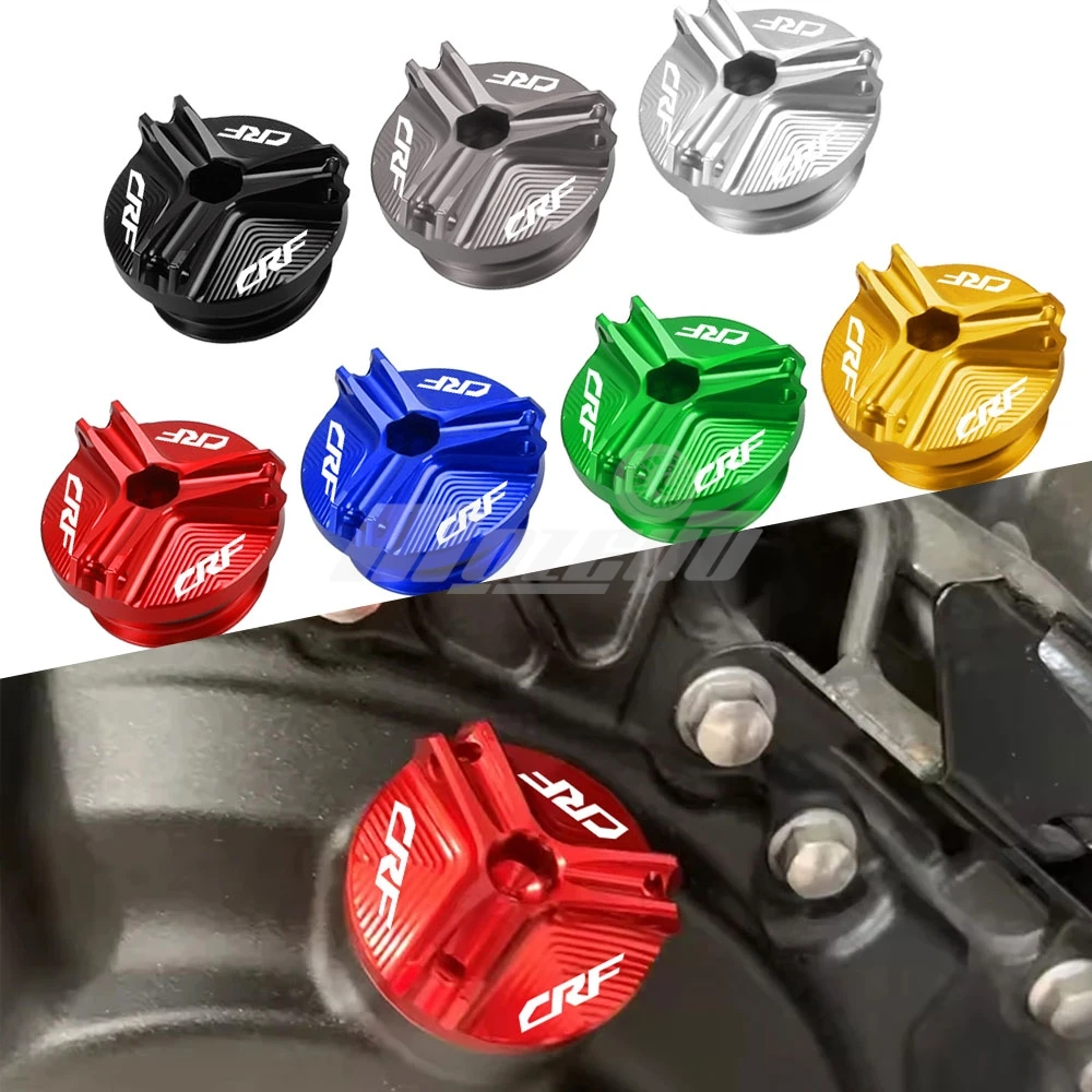 

For Honda CRF150R CRF250R CRF 250 L/M CRF250 Rally CRF450R CRF450X CRF1000L M19*2.5 Oil Filter Cup Engine Plug Cover 2002-2019