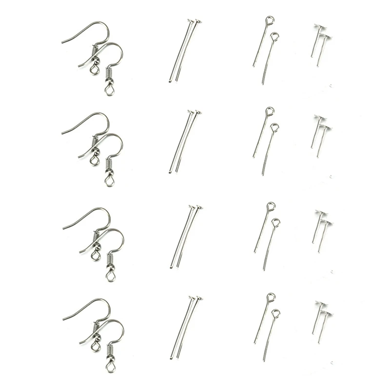 Earring Supplies Kit Includes Earring Hooks, Earring Backs, Jump Rings, Eye Pins, Earring Posts For Earring Making