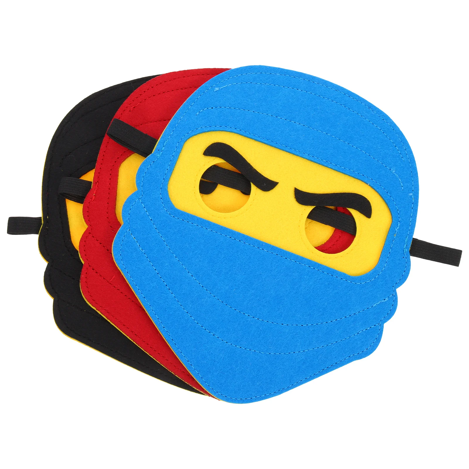 3Pcs Ninja Felt Mask Cosplay Party Costume Masquerade Kids Holiday Festival Elastic Band Kids Mardi Gras Mask Party Masks