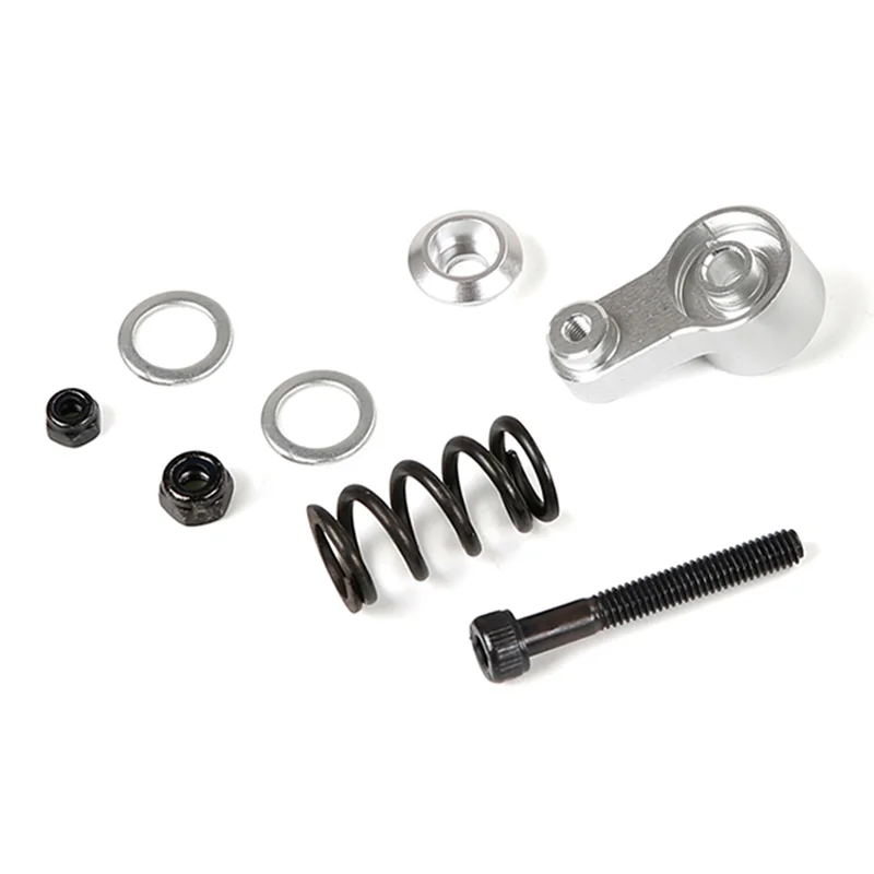 Für BAHA CNC Metall Puffer Kipphebel Kit für 1/5 BAHA ROVAN KM BAJA 5B 5T 5SC Rc Auto Teile, Silber