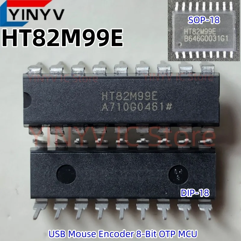 5 Stück HT82M99E DIP18/SOP18 HT82M99 USB-Maus-Encoder 8-Bit OTP MCU-Chip Original Neu 100% Qualität – Detail 1