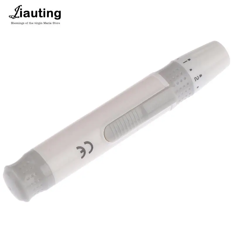 1pcs Adjustable Depth Blood Sampling Glucose Test Pen Blood Sample Pen Lancet Pen Lancing Device For Diabetics Blood Collect