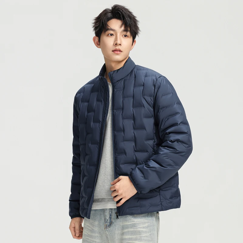 

Lightweight Men's down Jaet 2026 Winter Korean Sle Neutral High-End Trendy Brand Outerwear Utili Hatl Stand Collar Top