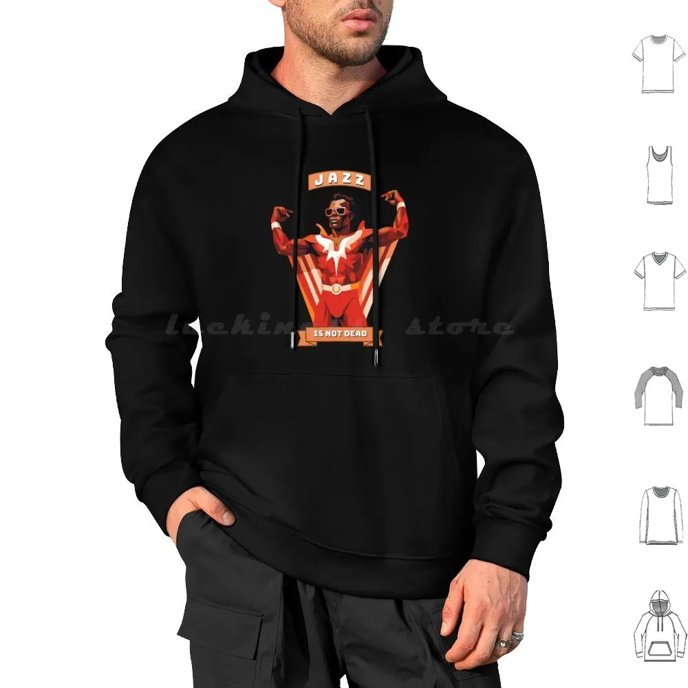 Resurrecting Jazz Hoodies Long Sleeve Jazz Music Revival Jazz Superhero Musical Legacy Declaration Sign Checko Davila