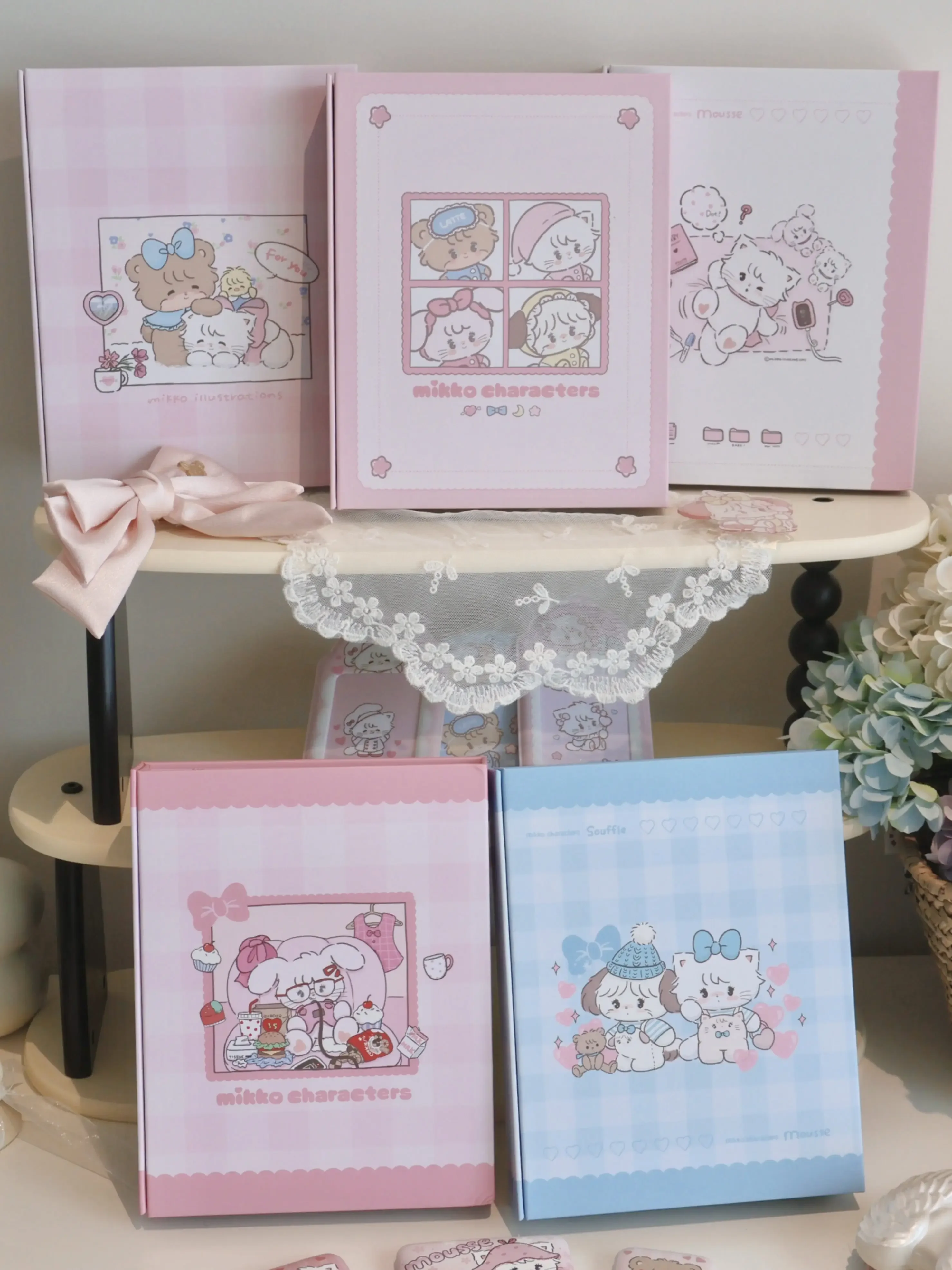 Cute Cartoon Photocard Binder A5 4Grid Photo Collection Book Idol Photo Album Star Chasing Card Storage Gift with 10pages