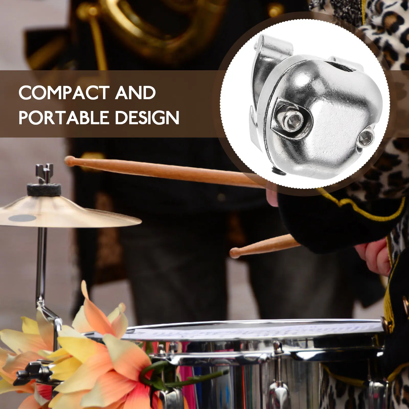 Multi Functional Cymbal Clamp Metal Drum Kit Clip Cymbal Arm Holder Compact Portable Drum Accessory Rack Tube Boom Attachment