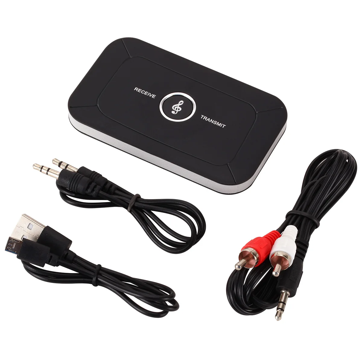 2-in-1 Audio Transmitter Receiver 3.5mm AUX Jack Bluetooth-Compatible 5.0 Music Wireless Adapter for PC TV Car Speaker