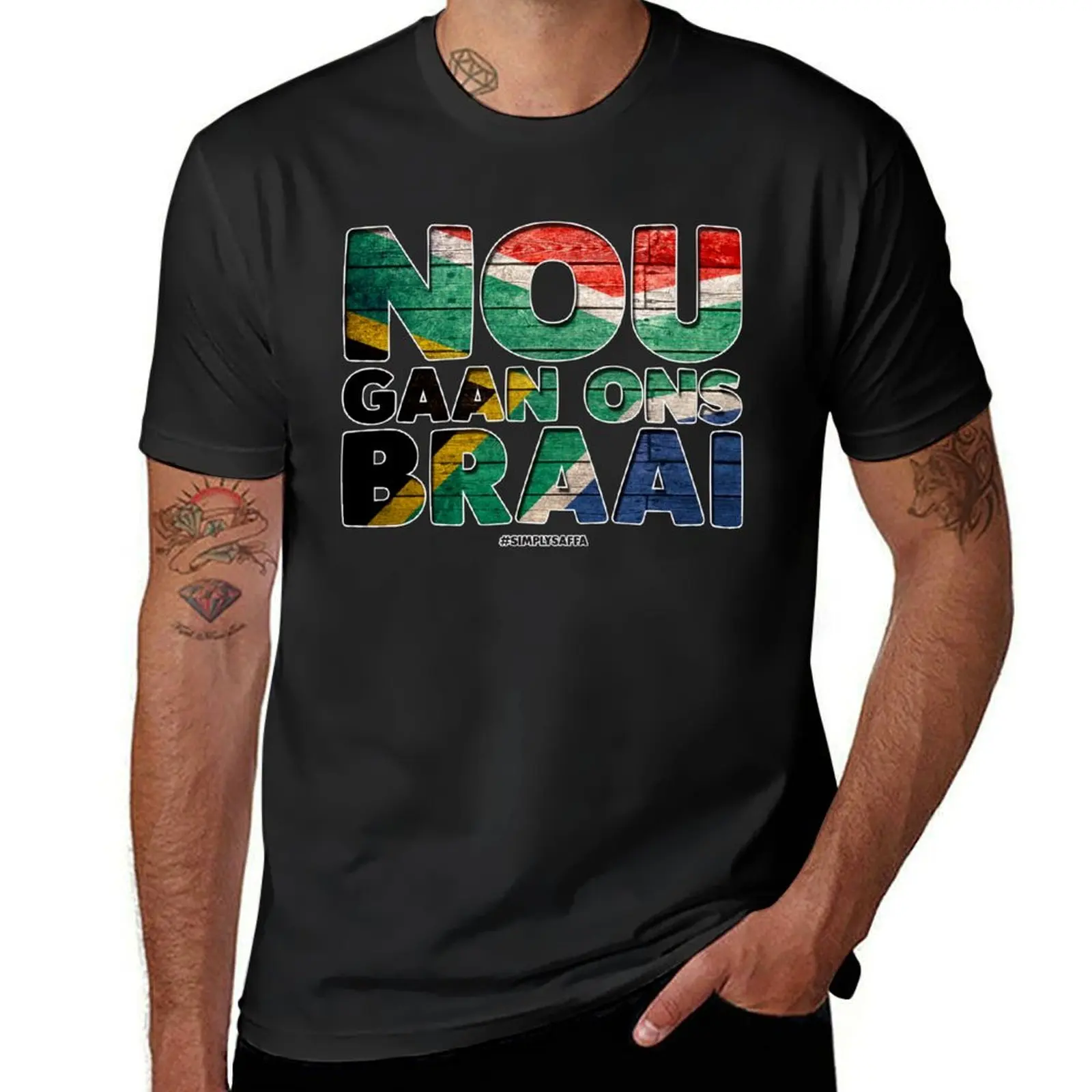 Nou Gaan Ons Braai T-Shirt animal prinfor boys customs design your own tops tshirts for men