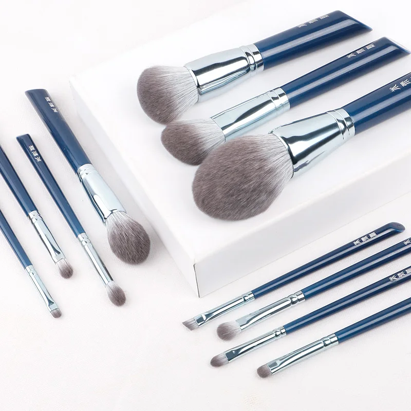 

MyDestiny Azure Blue 11pcs Makeup Brush Set&Kit Super Soft Fiber, High Quality Face&Eye Foundation Eyeshadow Powder Brush