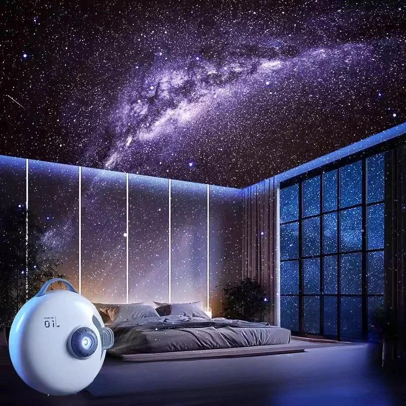 Recarregável LED Star Projector, Luz Noturna, Planetário com Projetor Galáxia, Alto-falante Bluetooth, Decoração do Teto do Quarto em Casa, 32 em 1