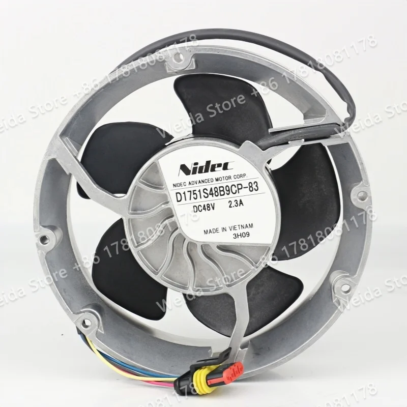 

New Original Nidec 17251 DC48V 2.3A AC EC 172X172X51MM D1751S48B9CP-83 17CM inverter aluminum four-wire Cooling fan