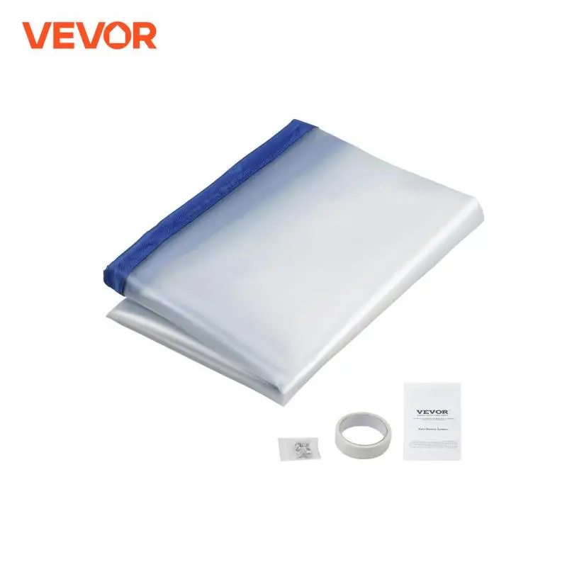 VEVOR 7.5/8.5/13.2ft Reusable Dust Barrier Dust Barrier Door Kit with Magnetic Self-Closing Zipper PE Construction Door Cover